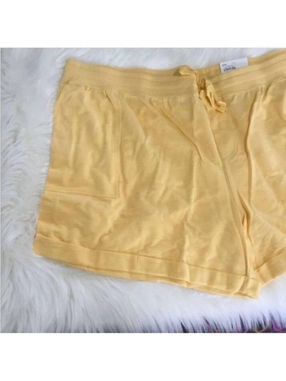 Sonoma Goods For Life midrise shorts Woman’s size 4X cider yellow pockets - Picture 6 of 12